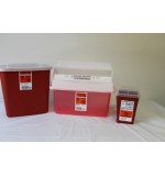 Sharp Needle Collection Container 5 Qt  Red Trans.
